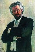 Ilya Repin Portrait of the cellist Aleksander Valerianovich Wierzbillowicz china oil painting artist